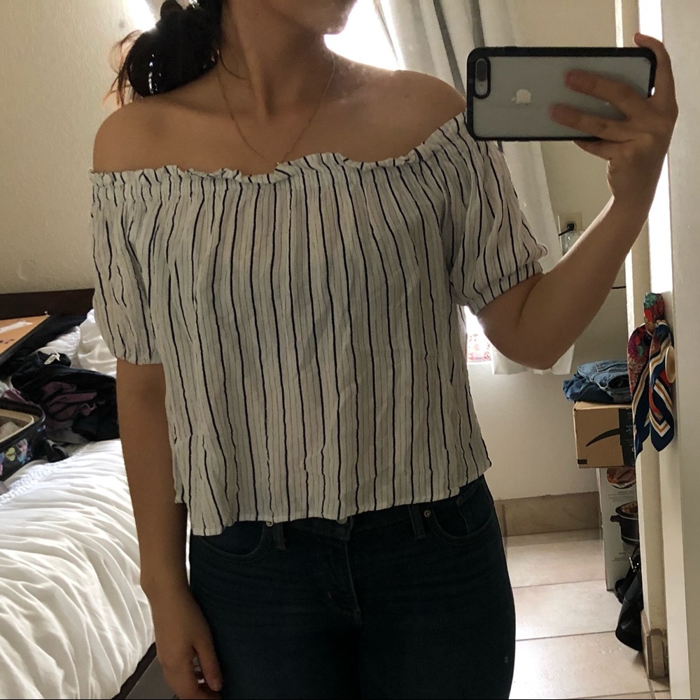 White off the shoulder blouse